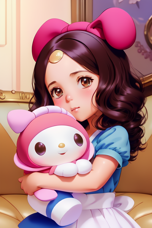 01288-555273543-portrait of  a girl holding a plush toy of mymelody, digital painting, artstation, concept art, donato giancola, Joseph Christia.png